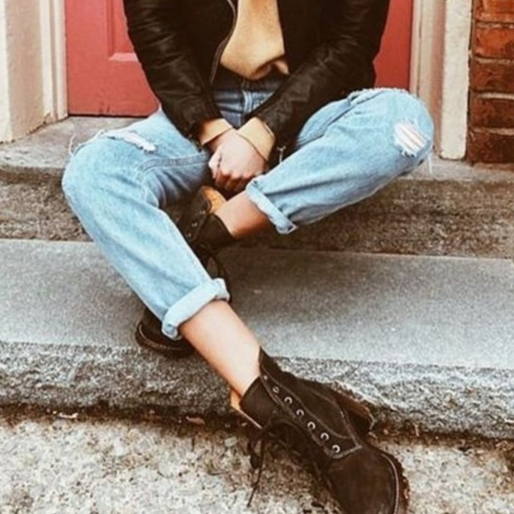 Frye Sabrina 6G Black Lace Up Combat Ankle Bootie - Picture 5 of 16